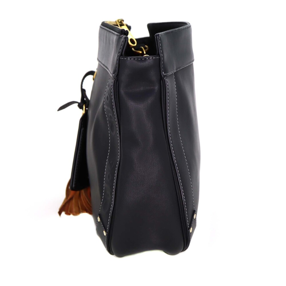 Chloe shoulder bag leather black fringe tassel by - Picture 4 of 11